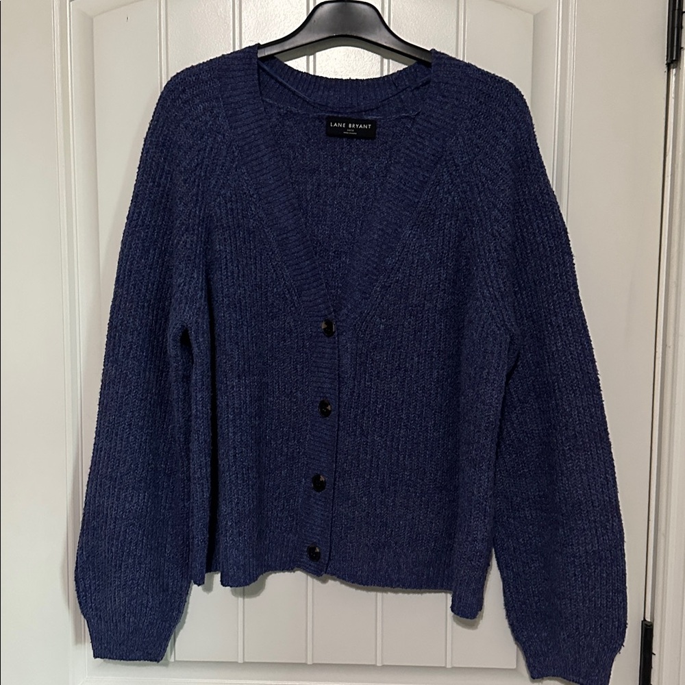 Lane Bryant Navy Knit Cardigan